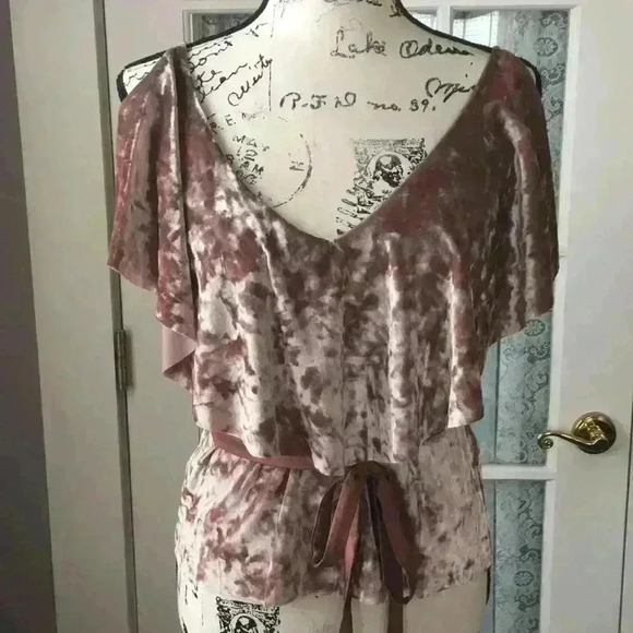 Zara crushed velvet top - Picture 1 of 5